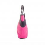 Beau Design Stylish Fuchsia Color Imported PU Leather Casual Handbag With Double Handle For Women's/Ladies/Girls